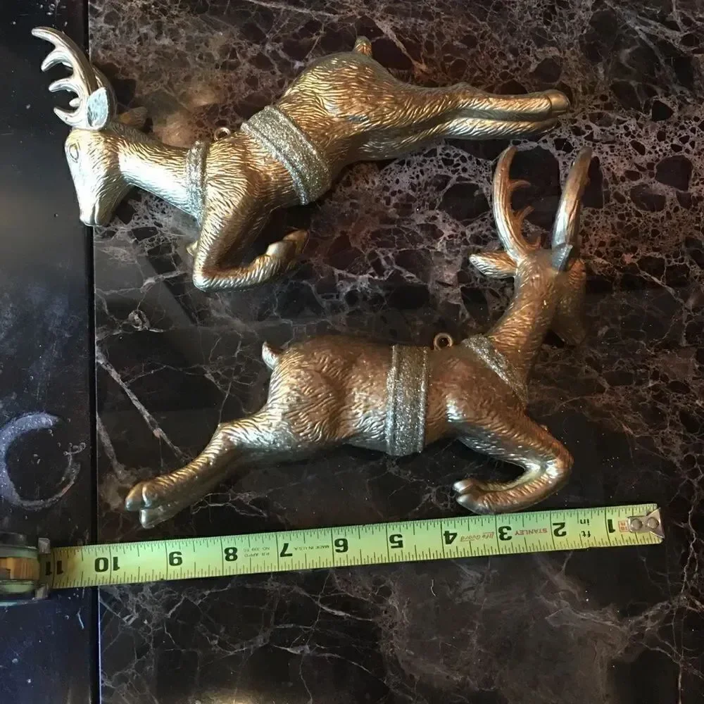 1 GOLDEN Leaping Reindeer Ornament!
